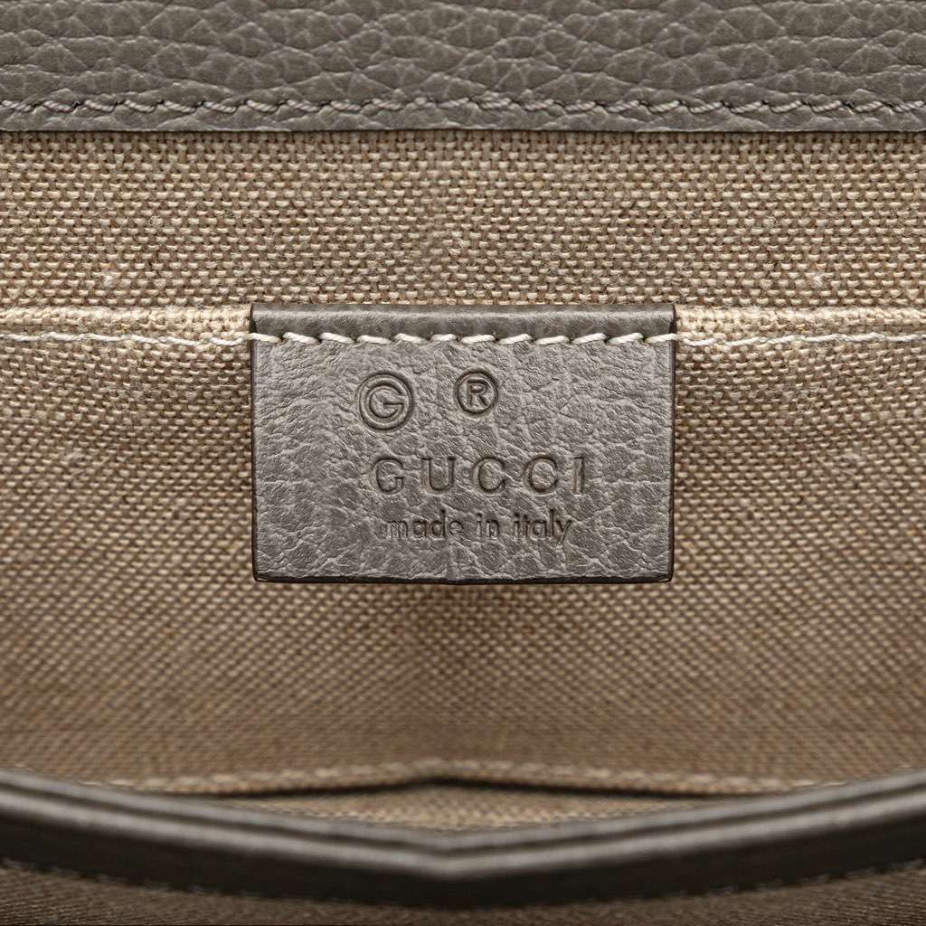Gucci Small Dollar Calfskin Interlocking G Crossbody Grey Leather Good - Box View