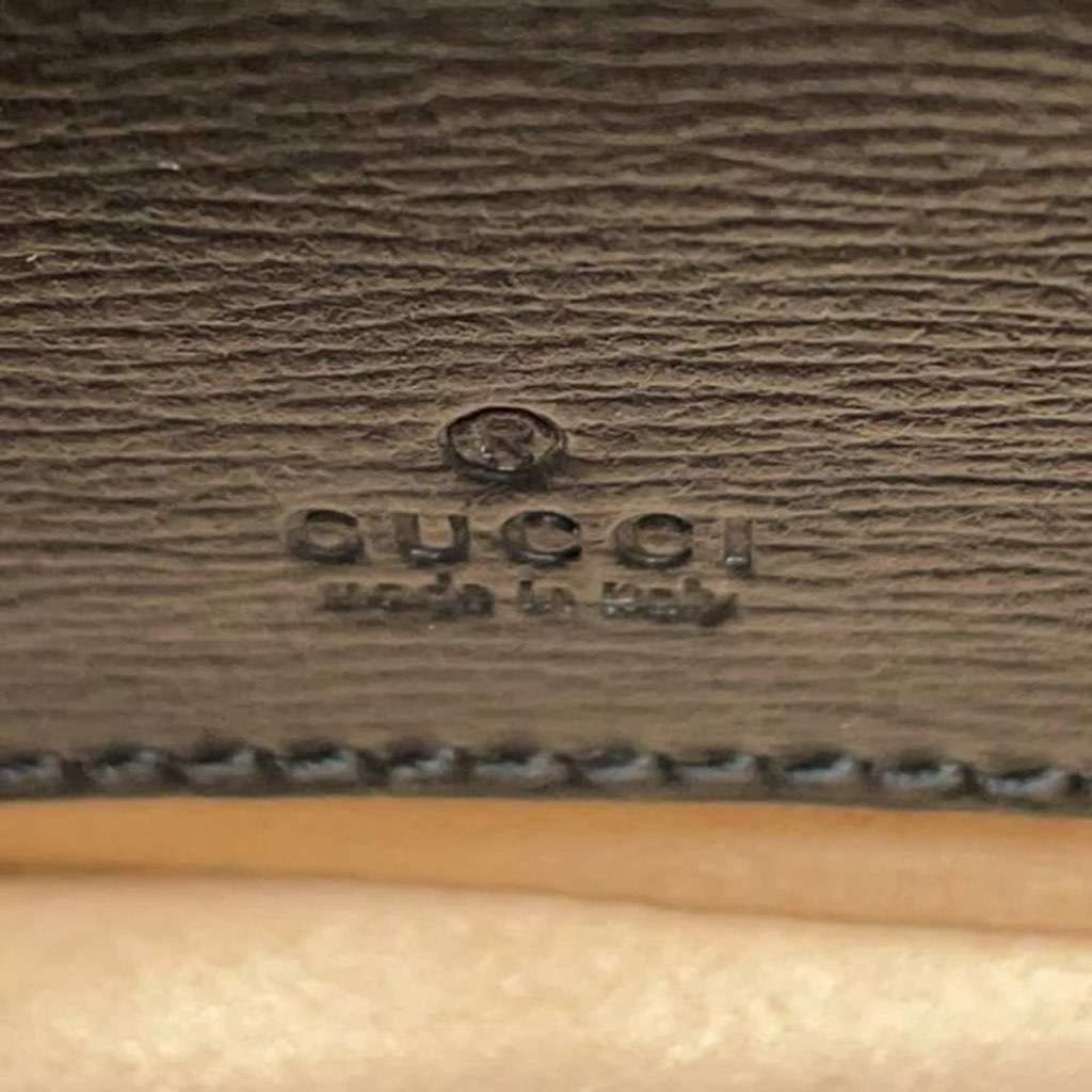 Gucci Mini Leather Horsebit 1955 Web Satchel Black Leather Good - Box View