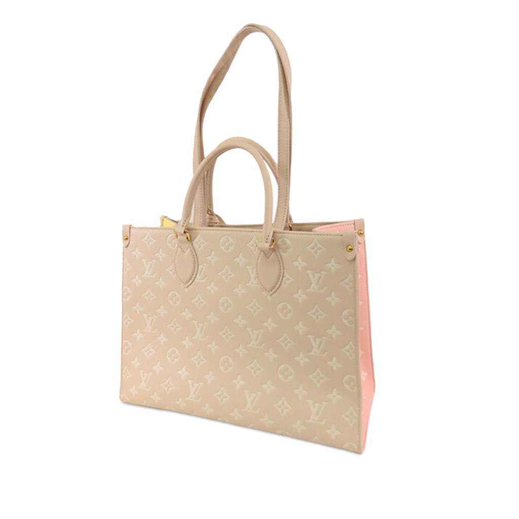 Louis Vuitton Monogram Empreinte Spring In The City Onthego MM Brown Leather Good - Back View
