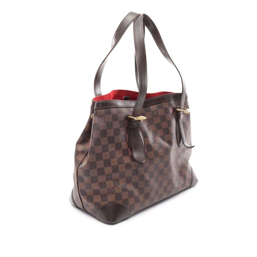 Louis Vuitton Damier Ebene Hampstead MM Brown Canvas Good - Front View