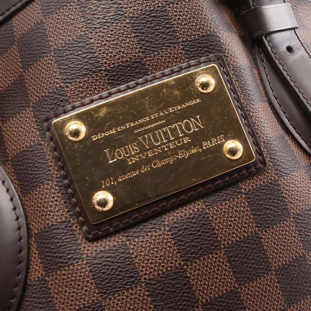 Louis Vuitton Damier Ebene Hampstead MM Brown Canvas Good - Box View