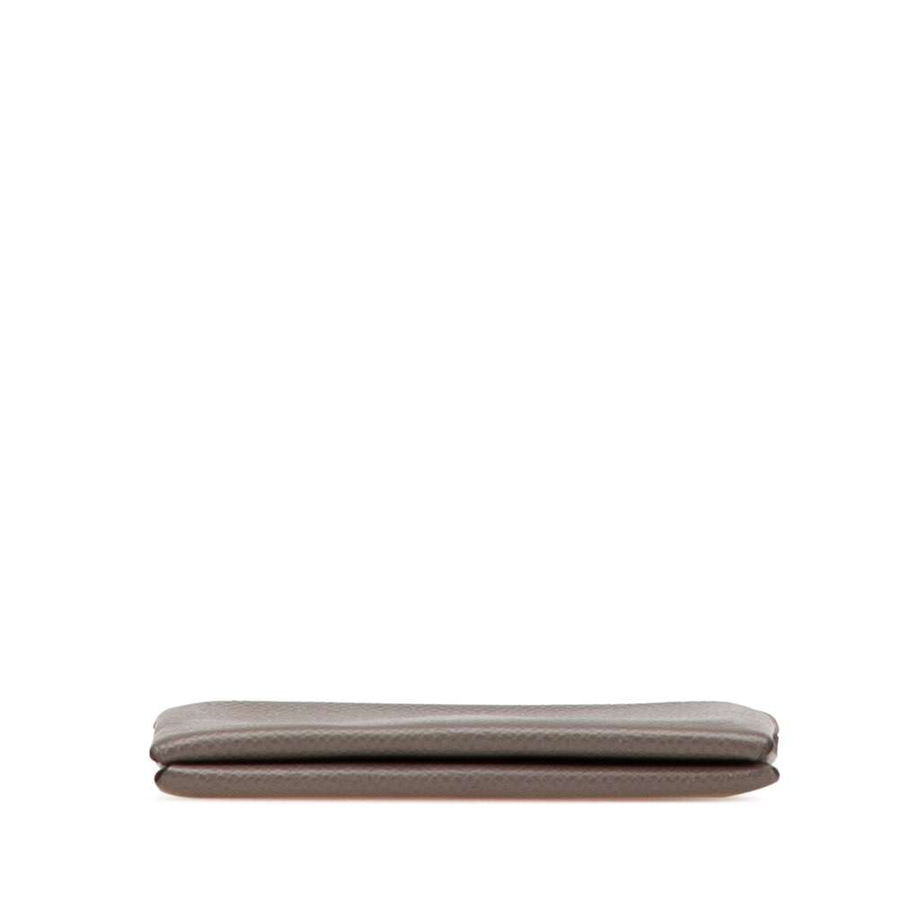 Hermès Epsom Calvi Card Holder Brown Leather Good condition - Inside View