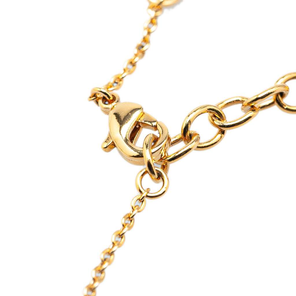 Louis Vuitton Gold Plated Nanogram Pendant Necklace Gold Metal Good condition - Model View