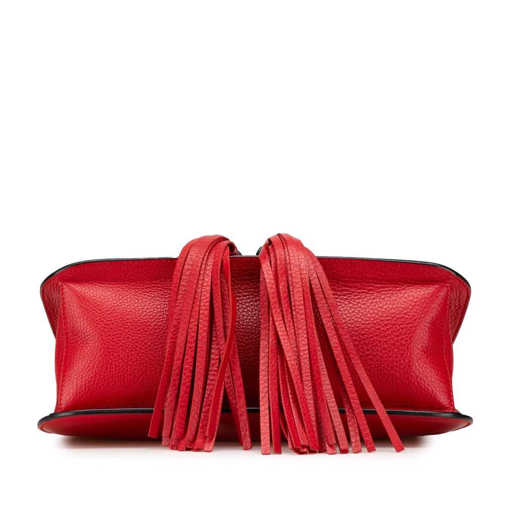 Gucci Medium Leather Bamboo Daily Crossbody Red Leather Very good - Inside View