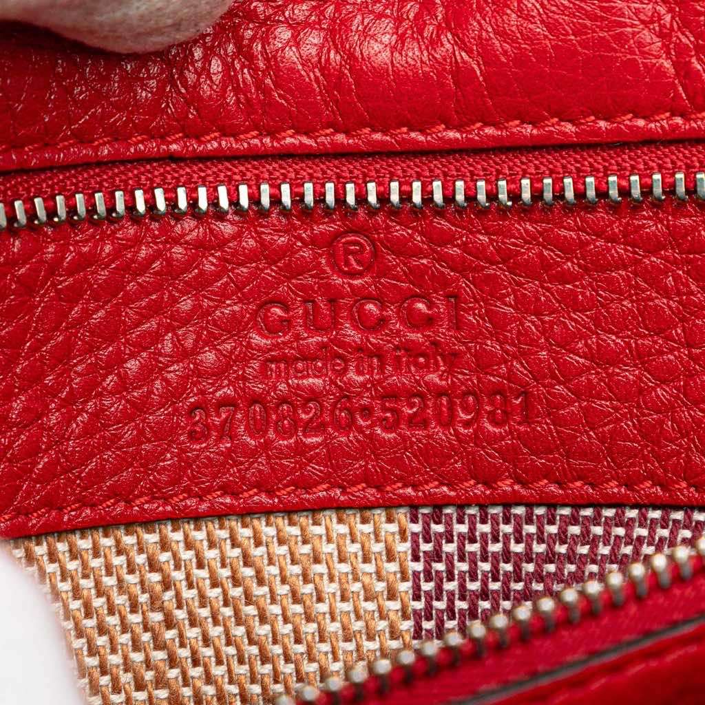 Gucci Medium Leather Bamboo Daily Crossbody Red Leather Very good - Box View