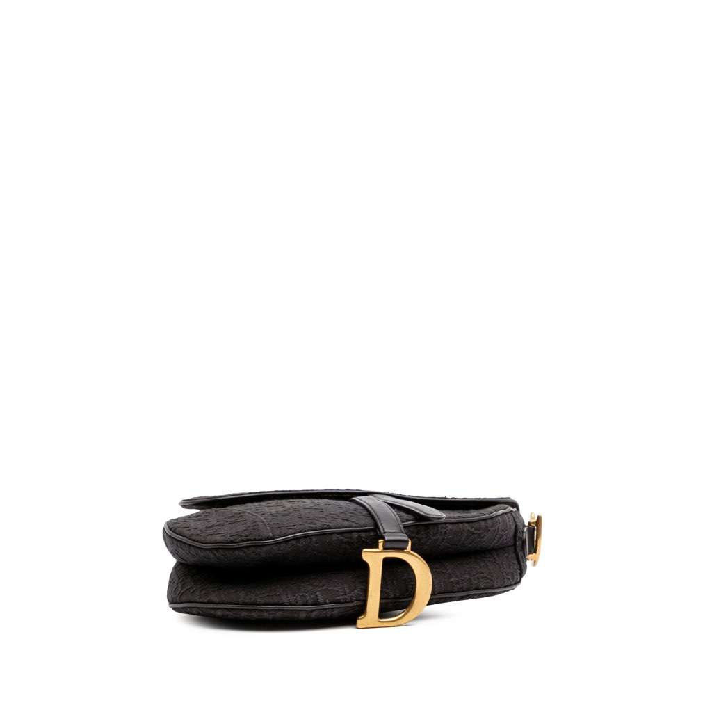 Dior Oblique Canvas Saddle Bag Black Canvas Good condition - Inside View