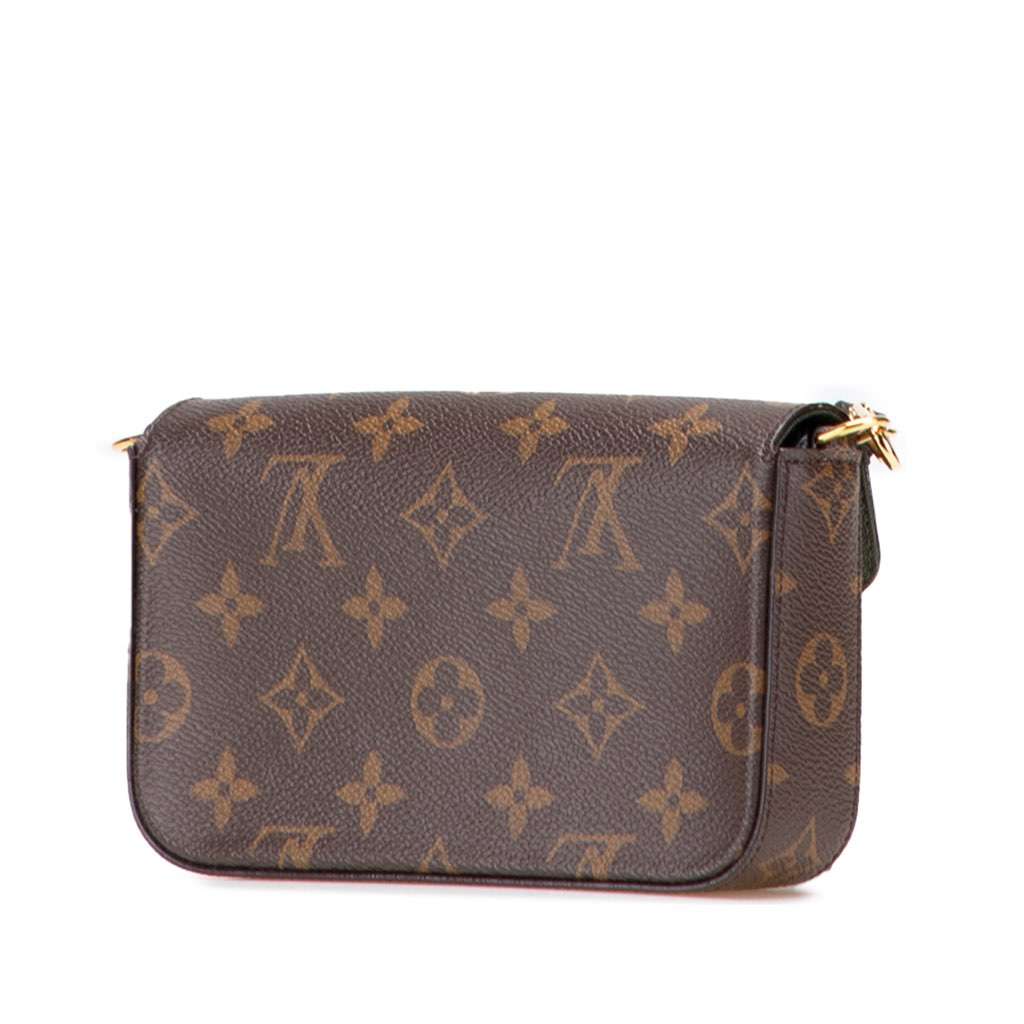 Louis Vuitton Monogram Felicie Strap And Go Brown Canvas Very good - Back View