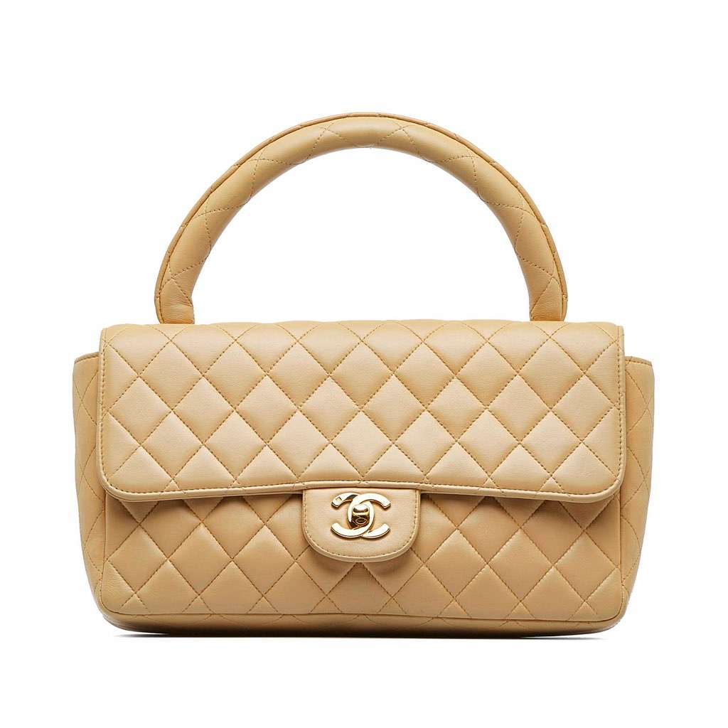 Chanel Medium Kelly Parent Top Handle Bag Brown Leather Very good condition - Front View