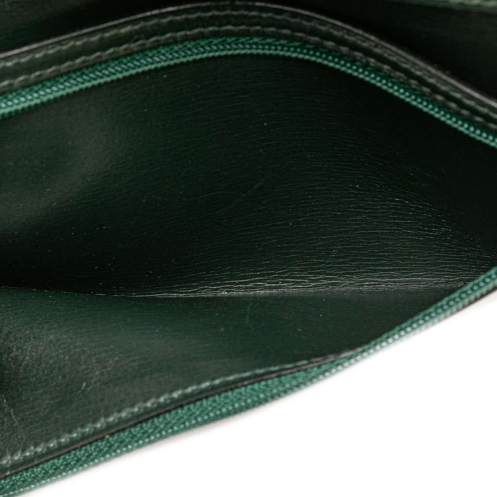 Hermès Box Calf Bearn Wallet Green Leather Good condition - Box View