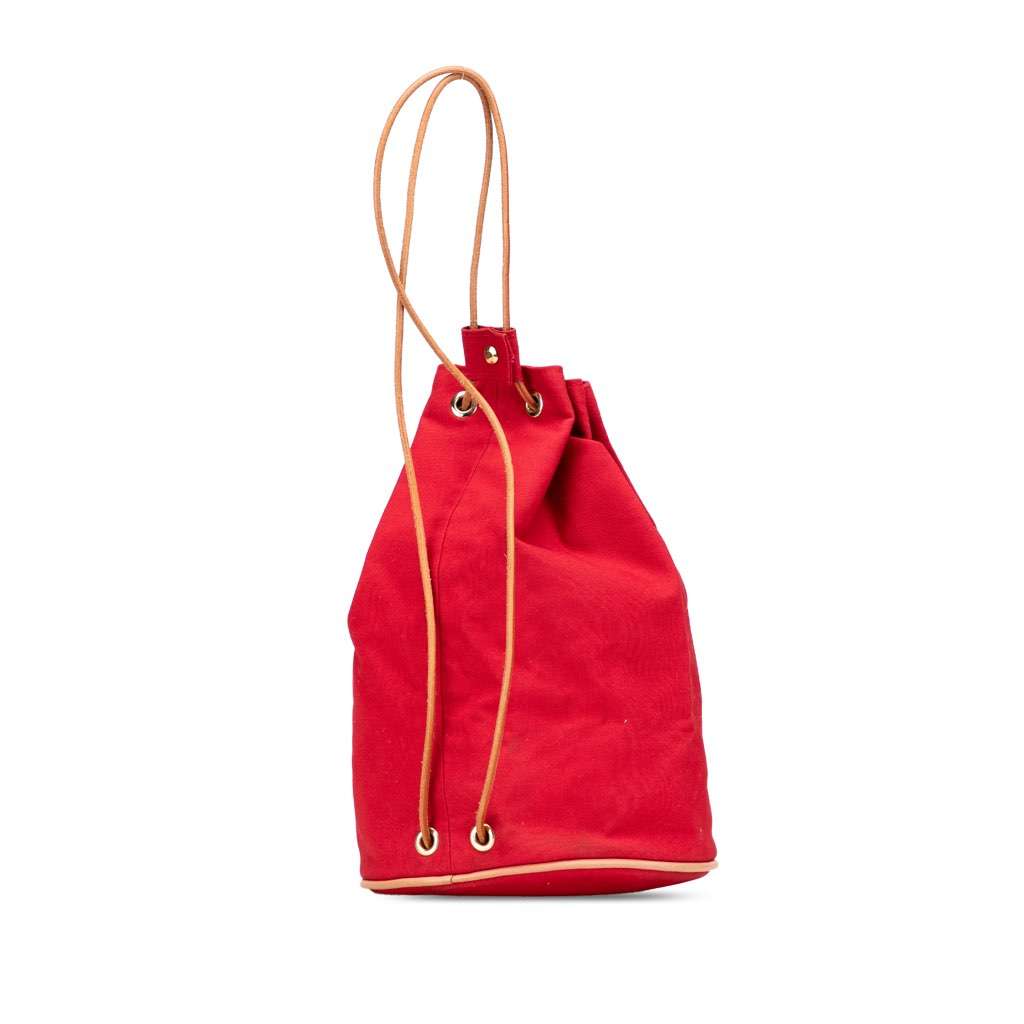 Hermès Toile Polochon Mimile Red Canvas Good condition - Back View