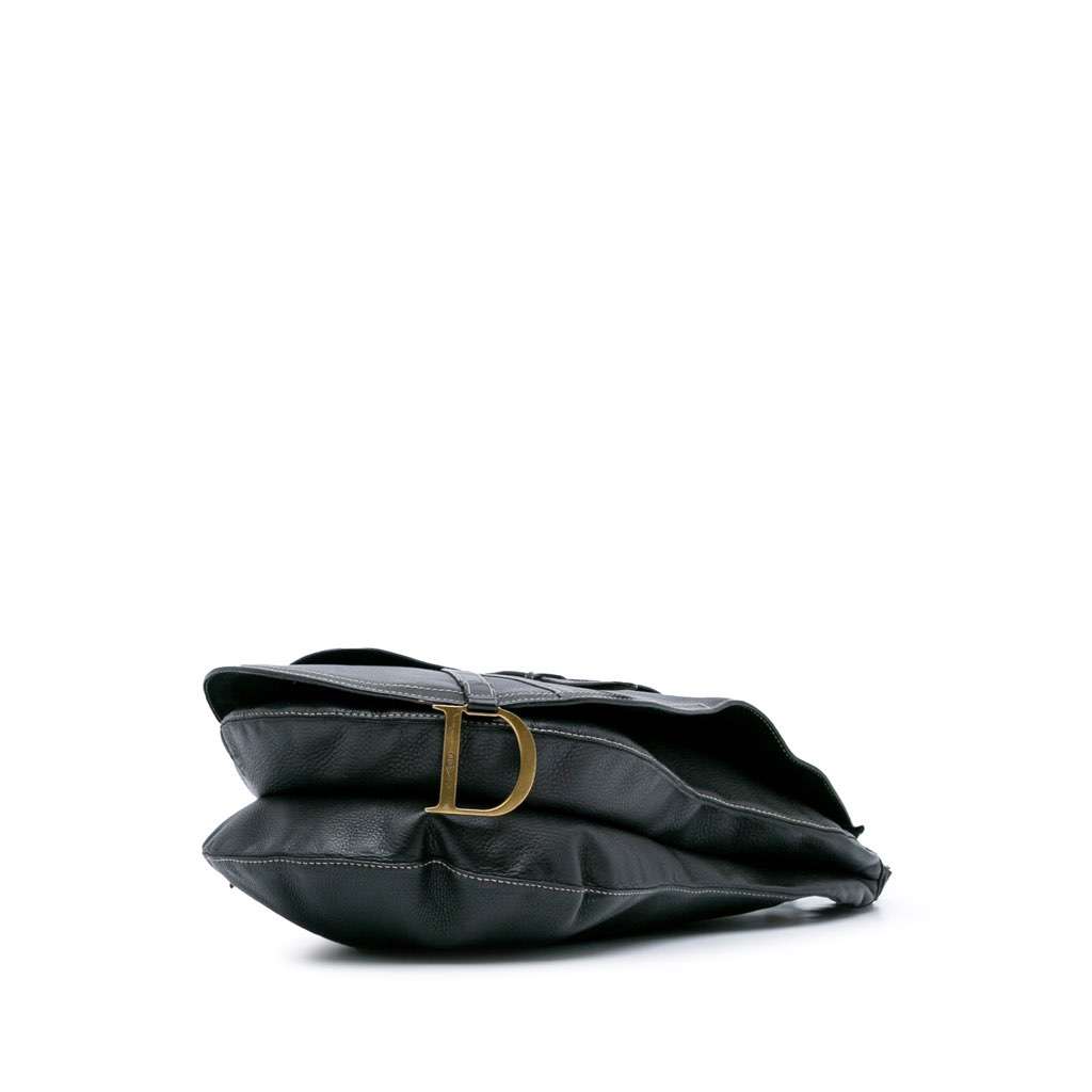 Dior Leather Baudrier Saddle Bag Black Leather Good condition - Inside View