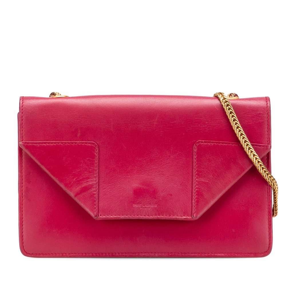 Saint Laurent Small Leather Betty Crossbody Red Leather Very good - Front View