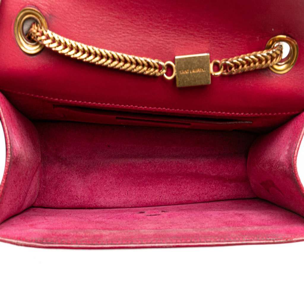 Saint Laurent Small Leather Betty Crossbody Red Leather Very good - Model View