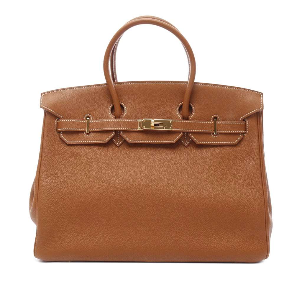 Hermès Togo Birkin Retourne 35 Brown Leather Good condition - Front View