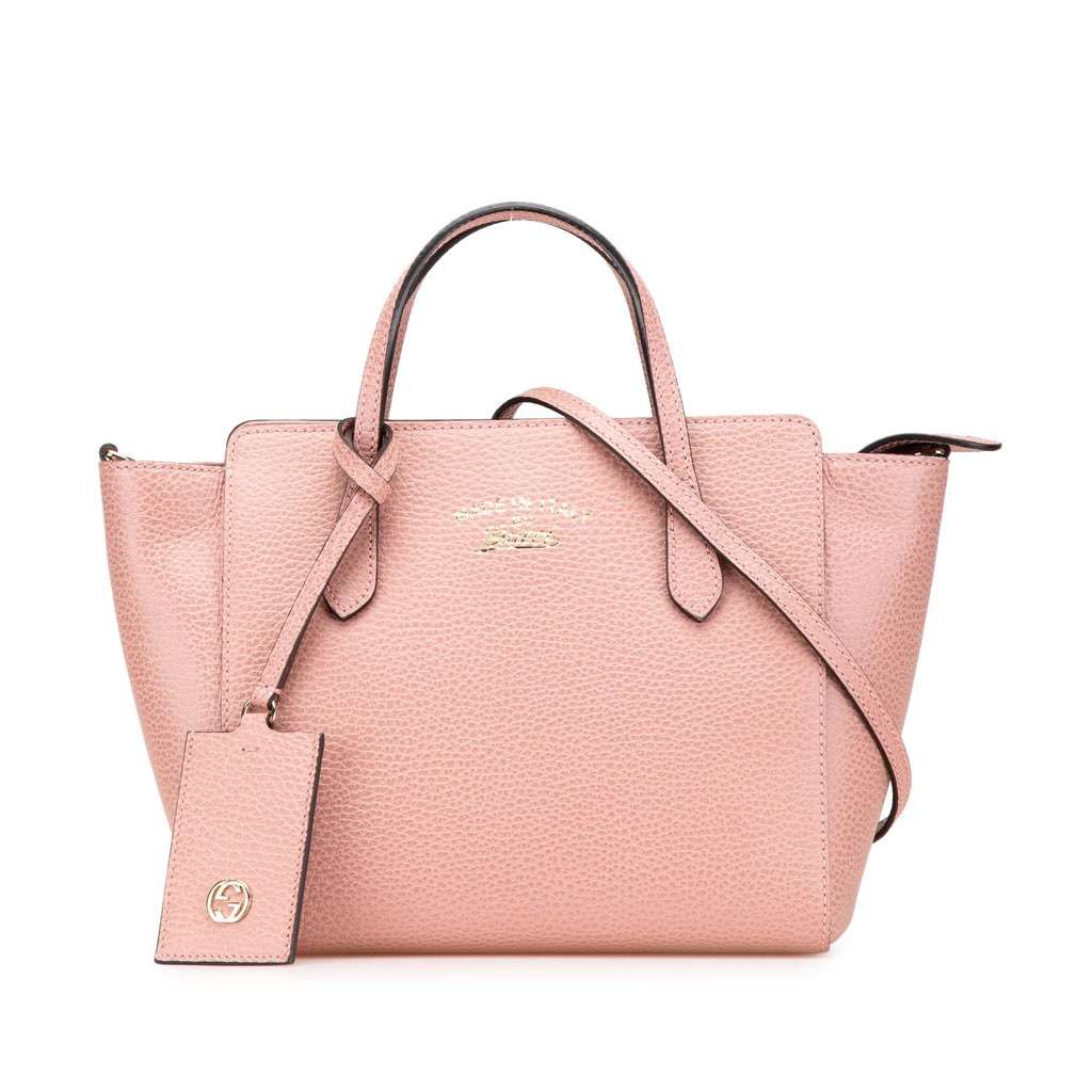 Gucci Mini Leather Swing Satchel Pink Leather Very good - Front View