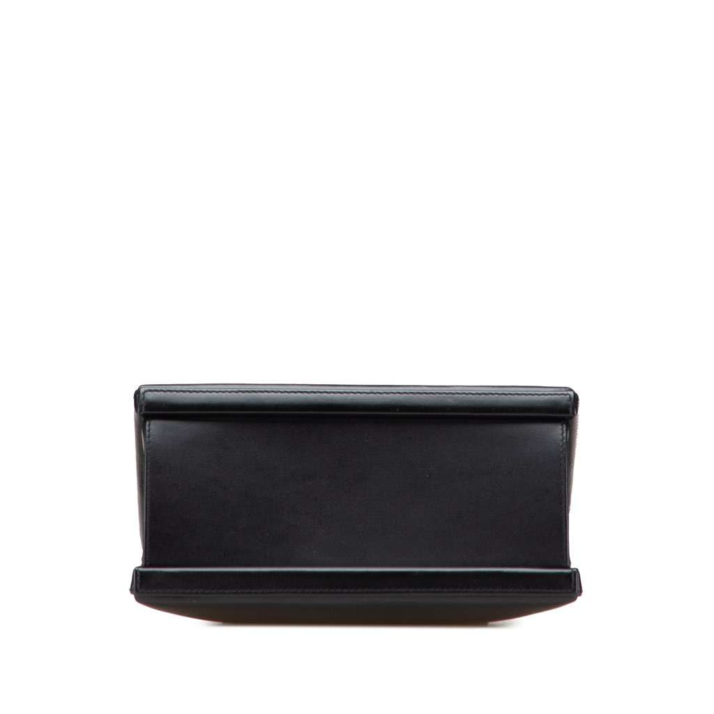 Loewe Leather Postal Handbag Black Leather Good - Inside View
