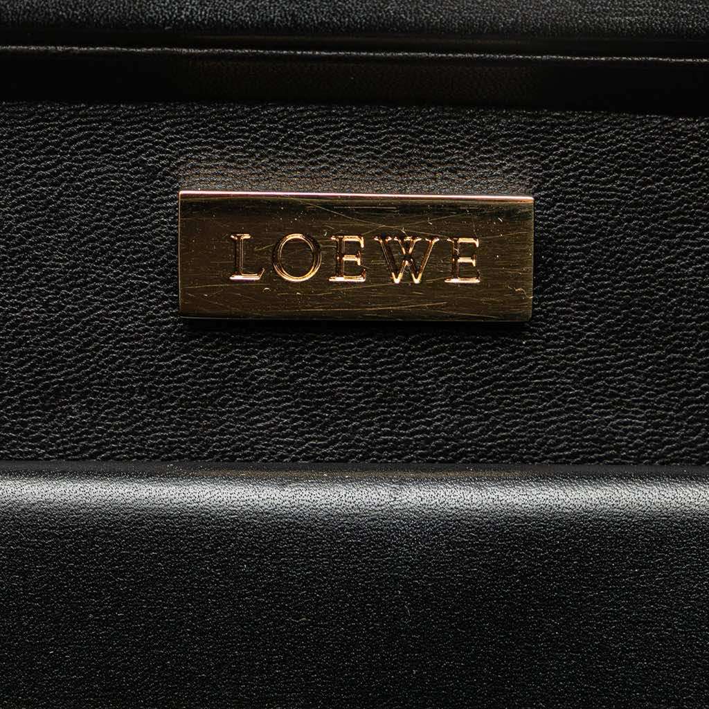 Loewe Leather Postal Handbag Black Leather Good - Box View