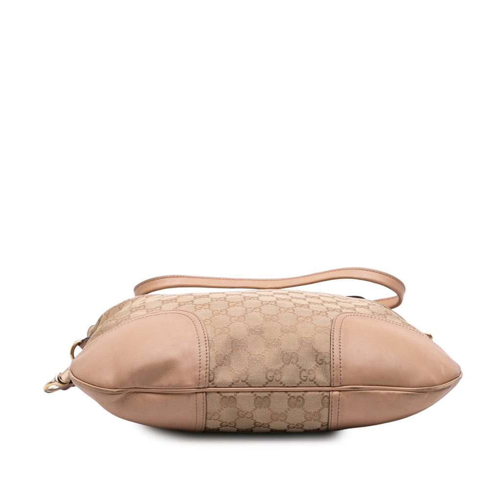 Gucci Small GG Canvas Princy Hobo Brown Canvas Good - Inside View