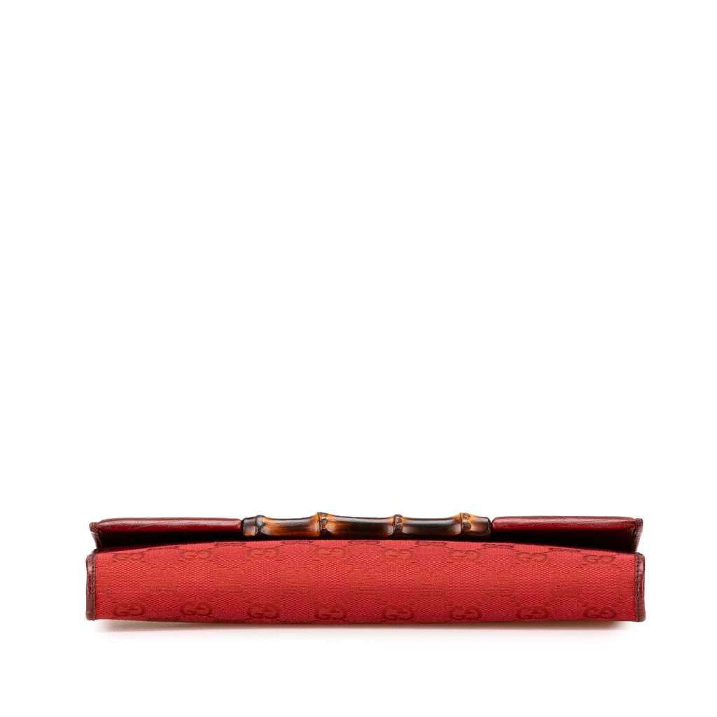 Gucci GG Canvas Bamboo Bar Crossbody Red Canvas Very good - Inside View