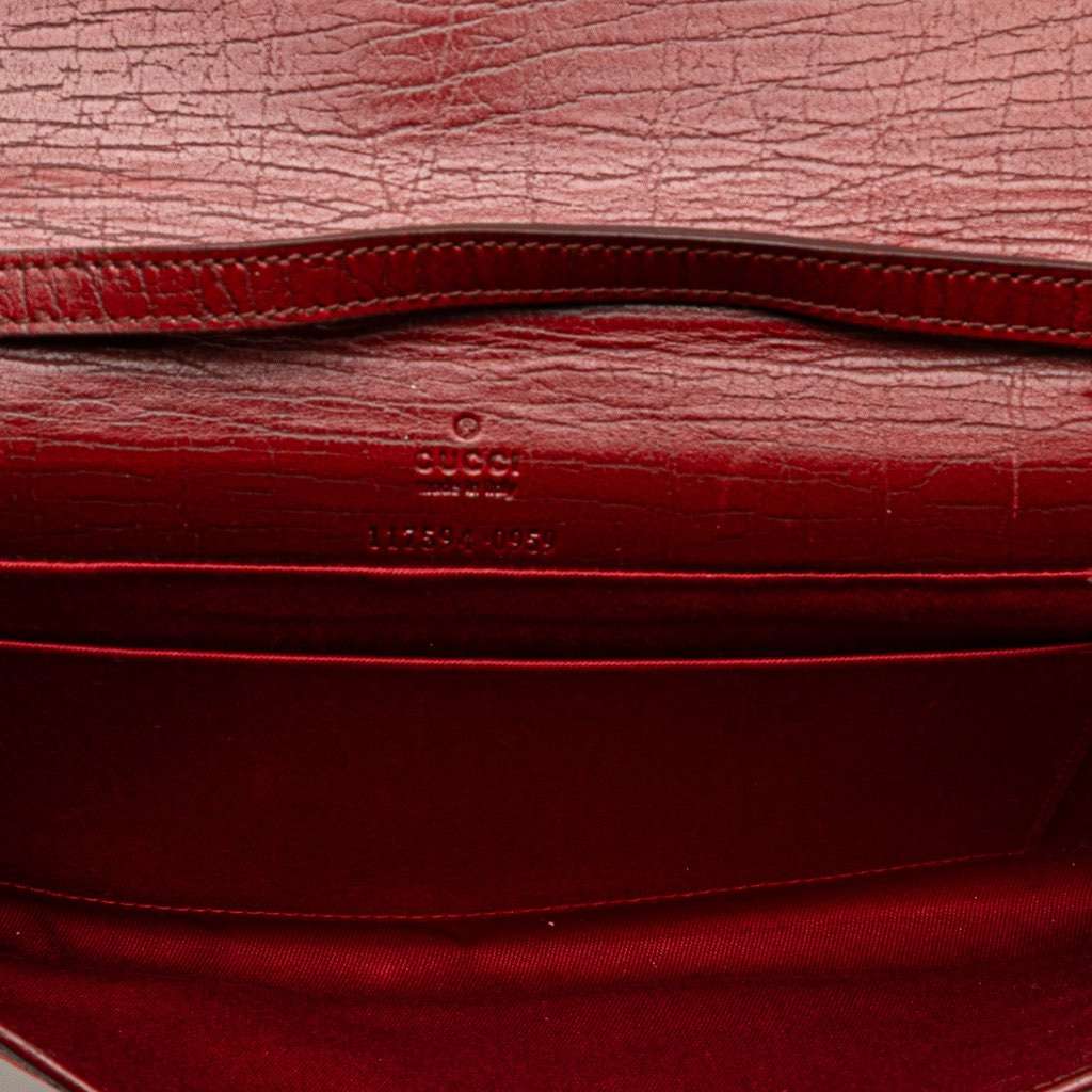 Gucci GG Canvas Bamboo Bar Crossbody Red Canvas Very good - Model View