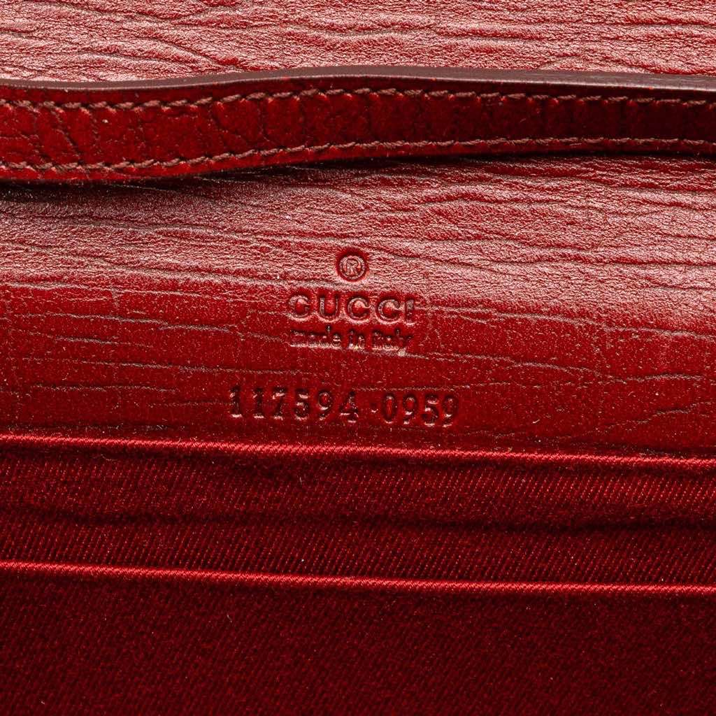 Gucci GG Canvas Bamboo Bar Crossbody Red Canvas Very good - Box View