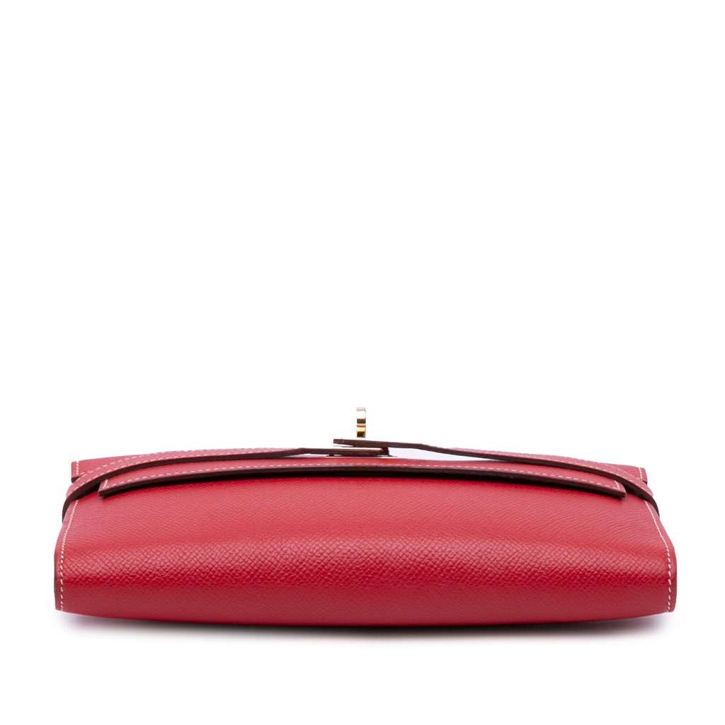 Hermès Epsom Kelly Longue Wallet Red Leather Good condition - Inside View