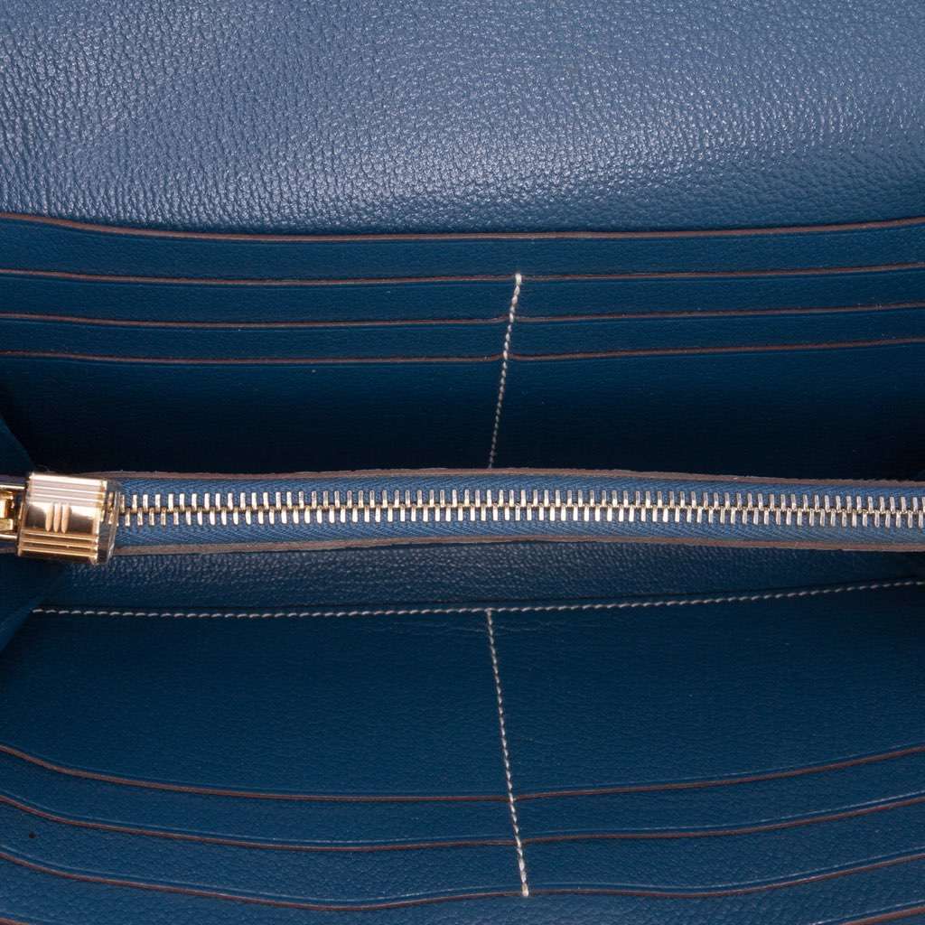 Hermès Epsom Kelly Longue Wallet Red Leather Good condition - Model View