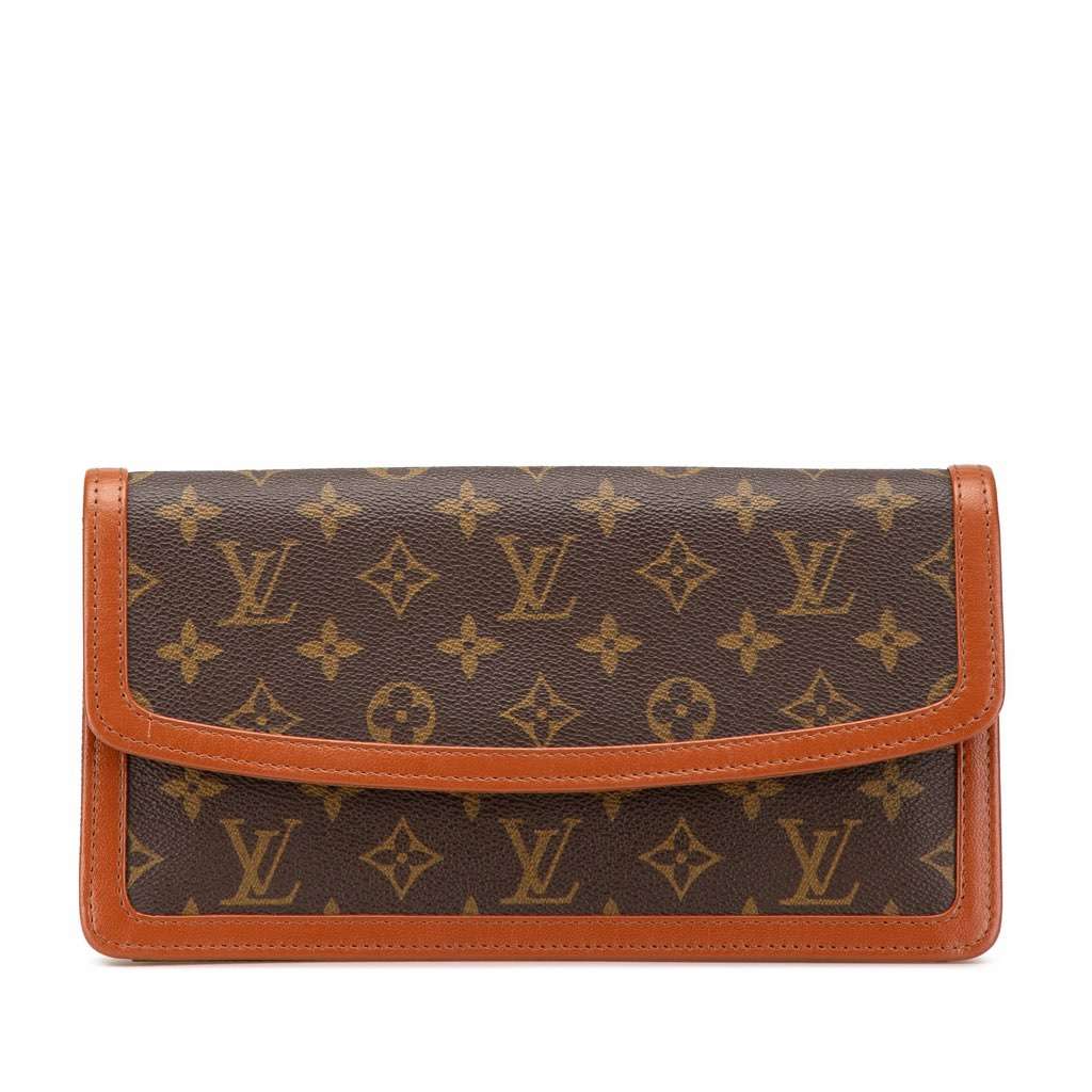 Louis Vuitton Monogram Pochette Dame PM Brown Canvas Good - Front View