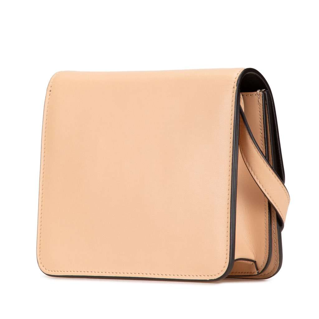 Fendi Leather Crystal Fab Crossbody Brown Leather Very good - Back View