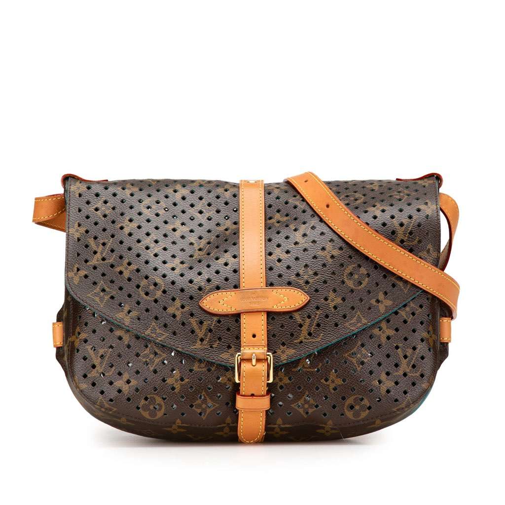 Louis Vuitton Monogram Sofia Coppola Flore Saumur Brown Canvas Good condition - Front View