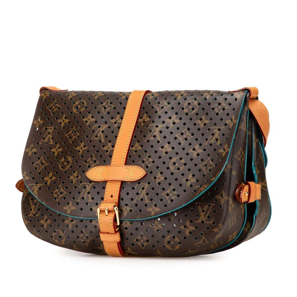 Louis Vuitton Monogram Sofia Coppola Flore Saumur Brown Canvas Good condition - Back View