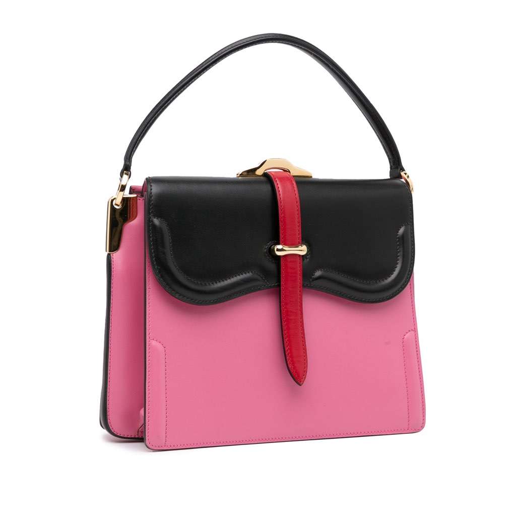 Prada Belle Satchel Pink Leather Very good - Back View