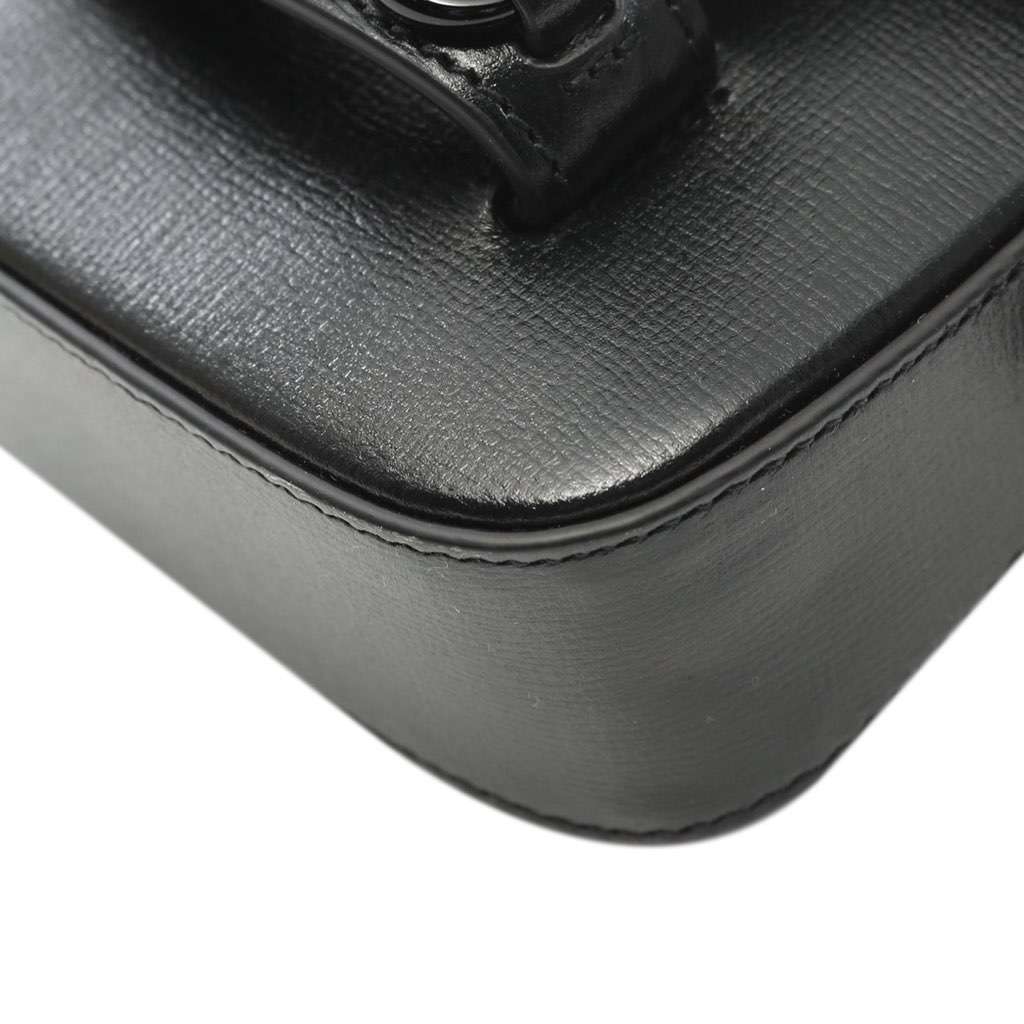Gucci Mini Leather Horsebit 1955 Web Satchel Black Leather Very good condition - Box View
