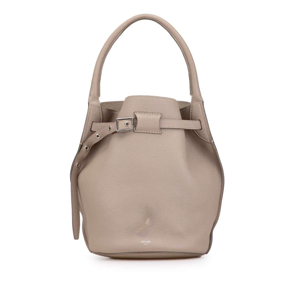 Celine Leather Big Bag Bucket Brown Leather Very good - Front View