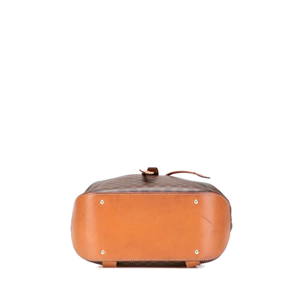 Celine Macadam Coated Canvas Backpack Brown Canvas Good - Inside View