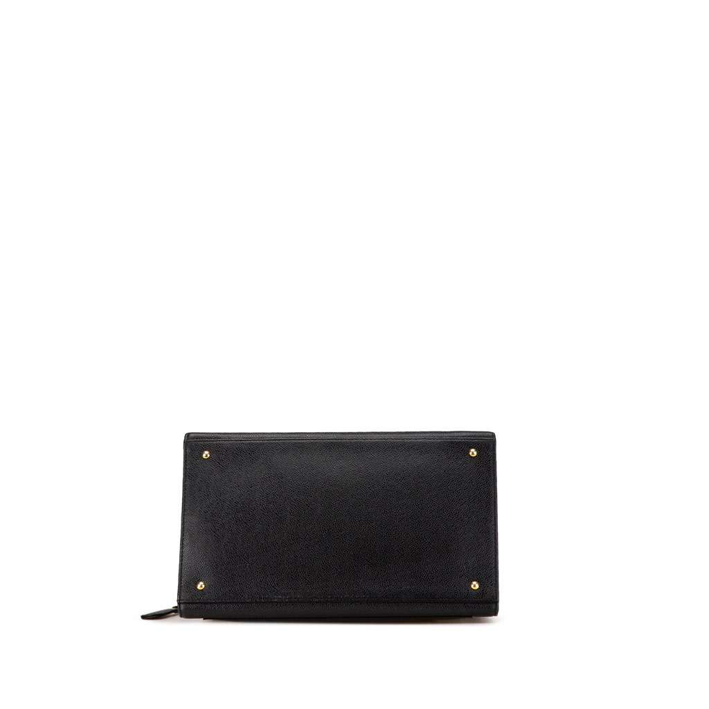 Chanel CC Caviar Leather Tote Black Leather Good - Inside View
