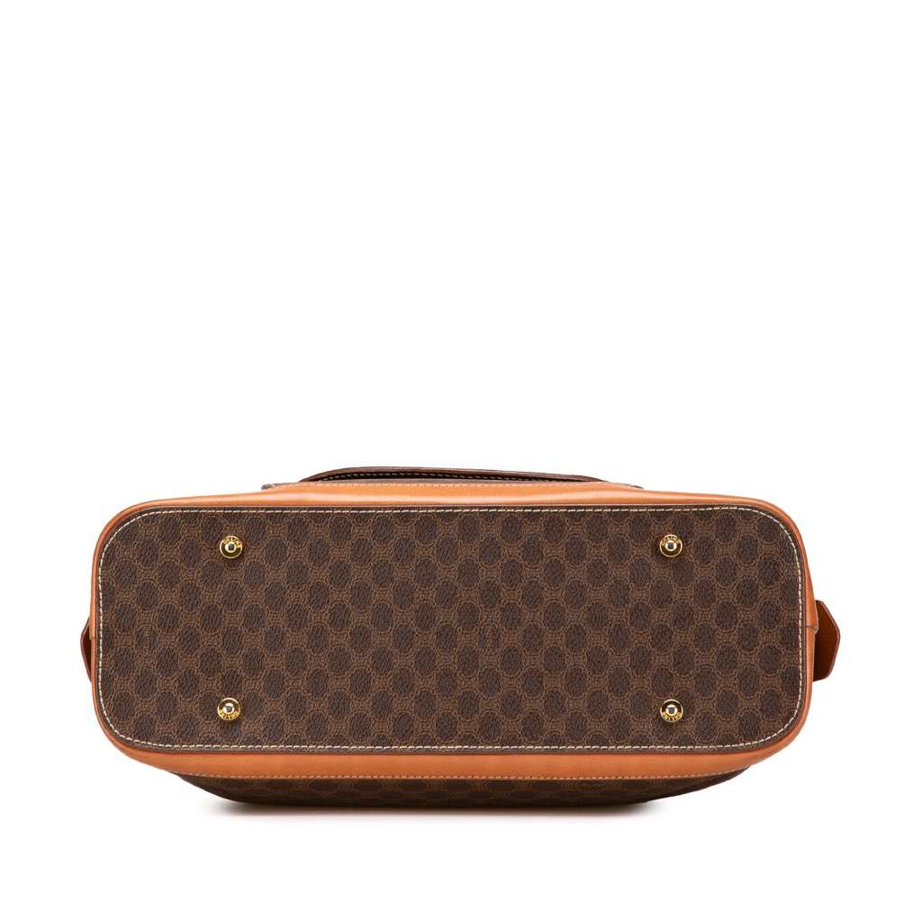 Celine Macadam Coated Canvas Handbag Brown Canvas Good - Inside View