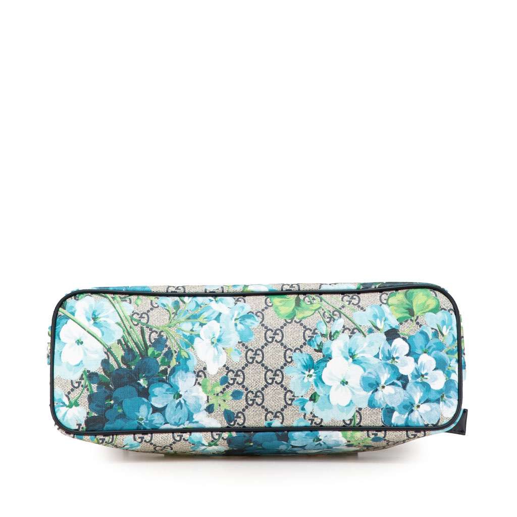 Gucci GG Supreme Blooms Satchel Brown Canvas Good - Inside View