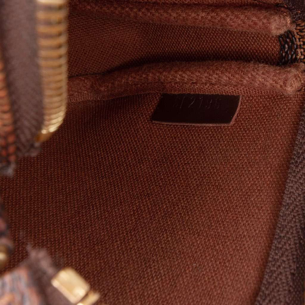 Louis Vuitton Damier Ebene Transatlantic Cruises Mini Pochette Accessoires Brown Canvas Good - Box View