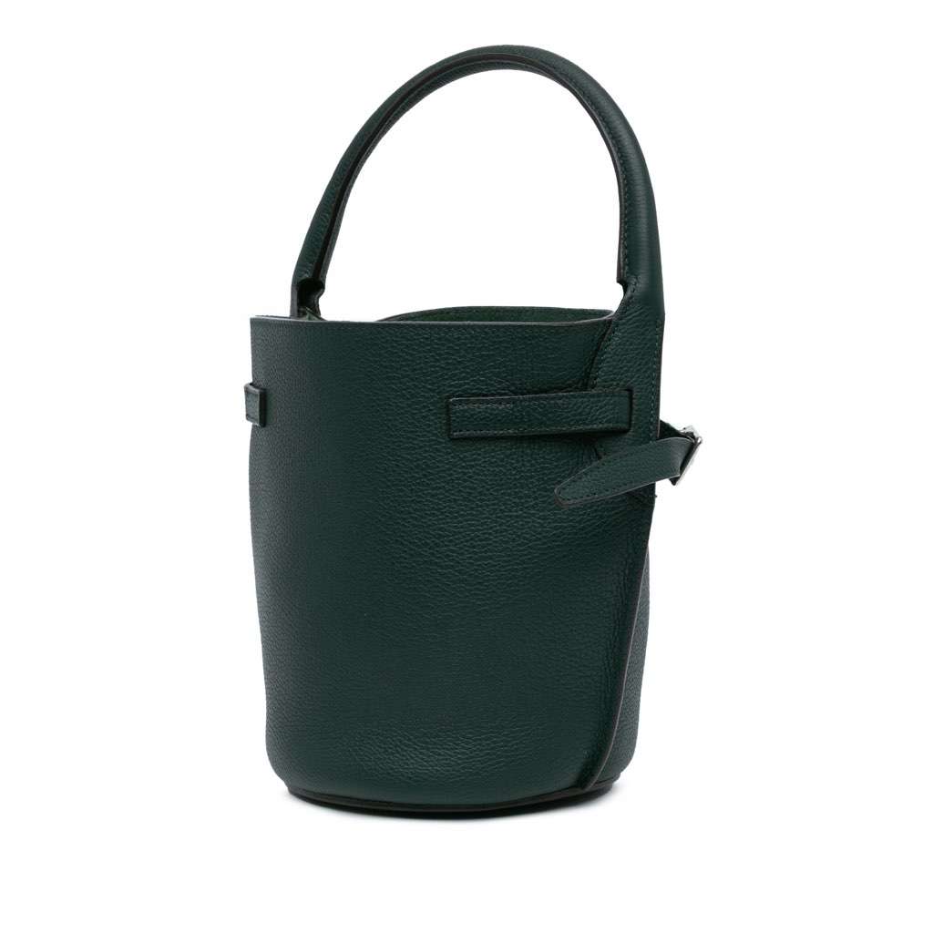 Celine Nano Leather Big Bucket Bag Green Leather Good - Back View