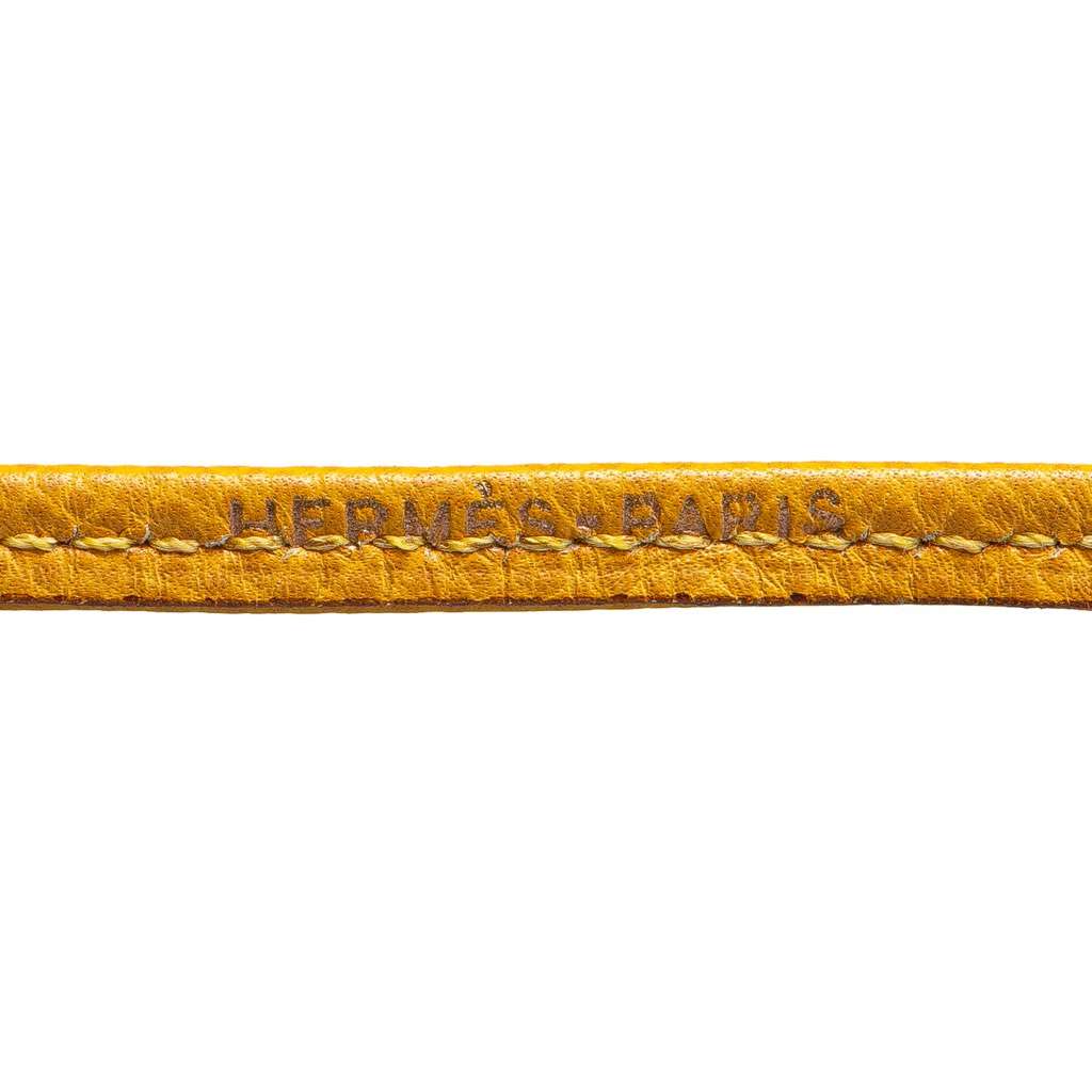 Hermès Leather Ultrasonic Dog Whistle Necklace Yellow Leather Good condition - Inside View