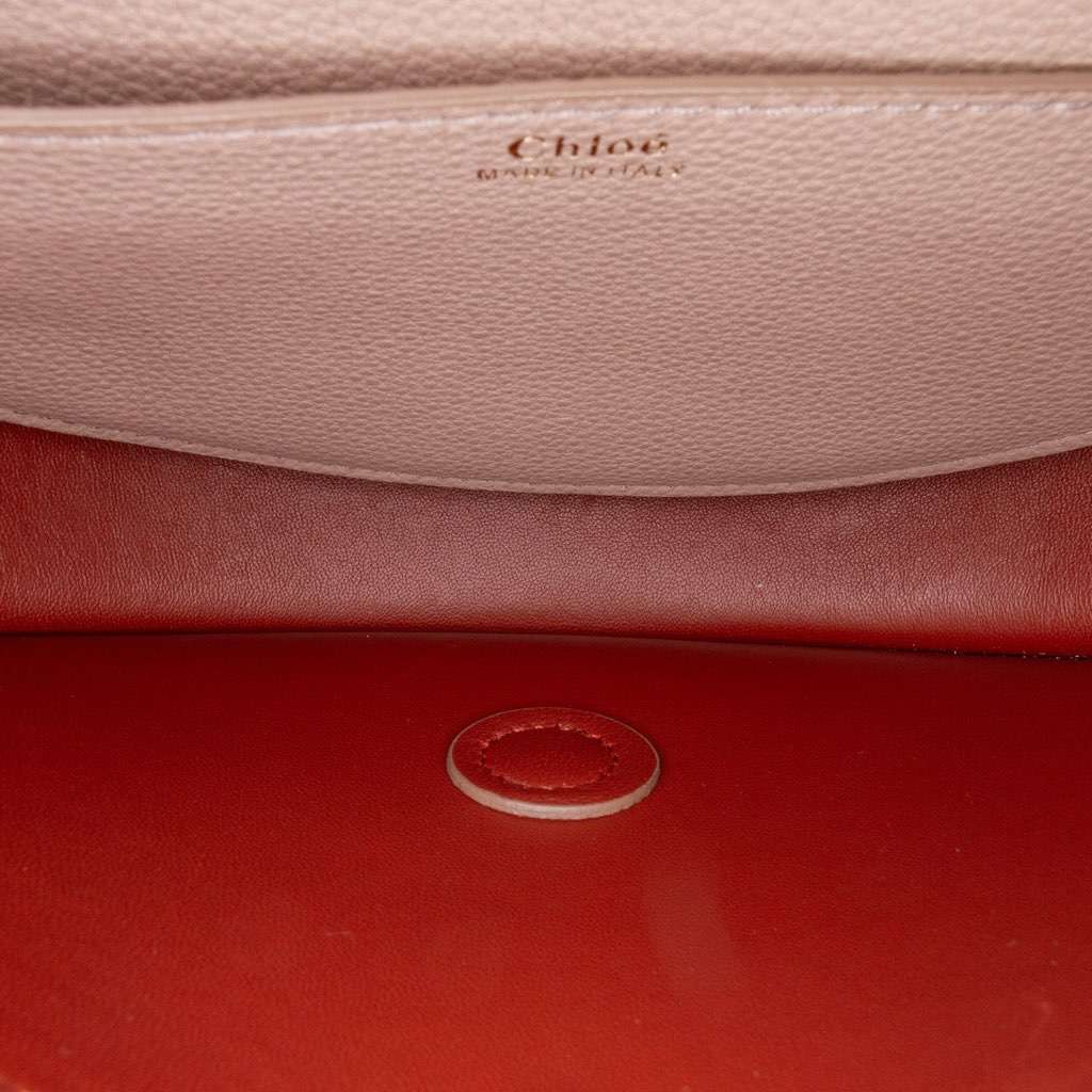 Chloé Grained Calfskin Marcie Chain Flap Brown Leather Good condition - Model View