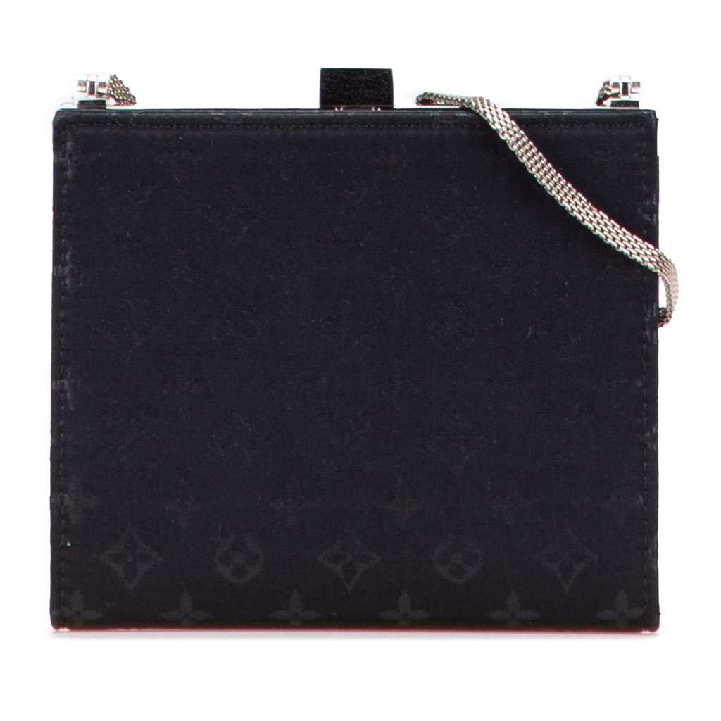 Louis Vuitton Monogram Satin Mini Ange Black Satin Very good - Front View