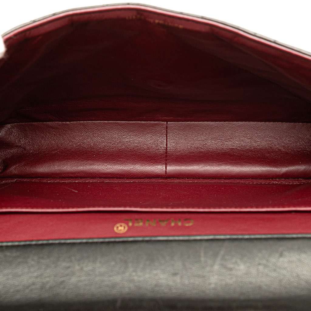 Chanel Jumbo Lambskin Double Sided Flap Black Leather Good condition - Box View