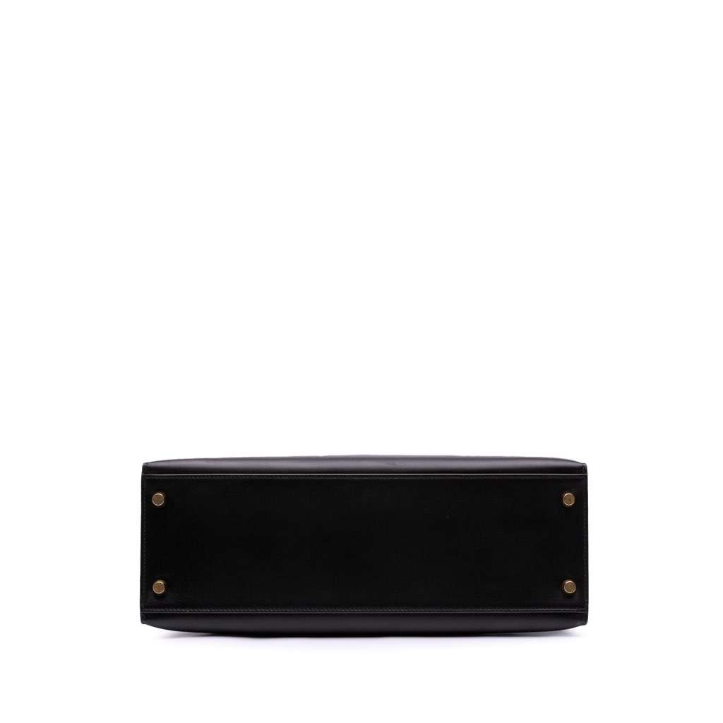 Hermès Box Calf Kelly II Sellier 32 Black Leather Good condition - Inside View