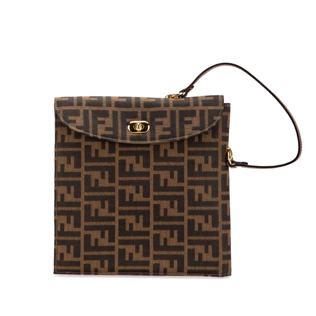 Fendi Zucca Canvas Handbag Brown Canvas Very good - Front View