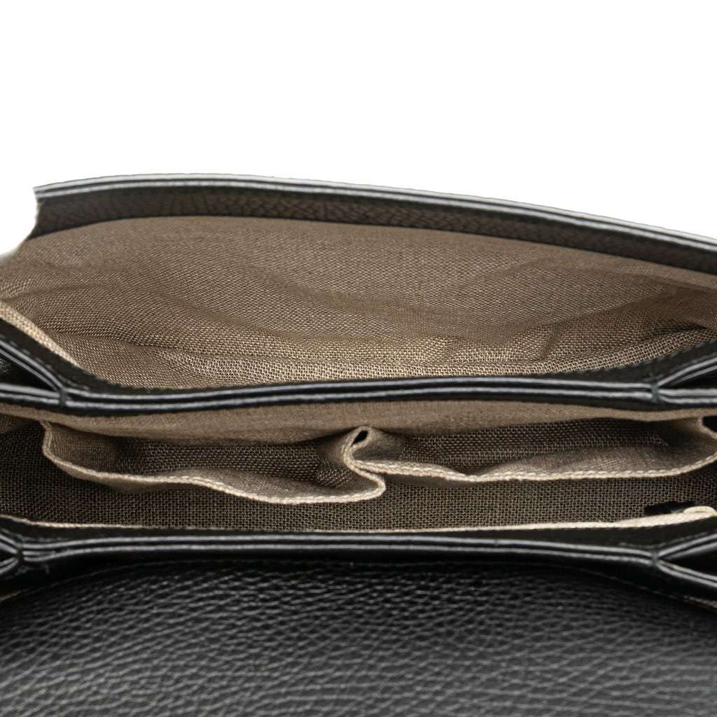Gucci Small Dollar Calf Interlocking G Satchel Black Leather Very good - Model View