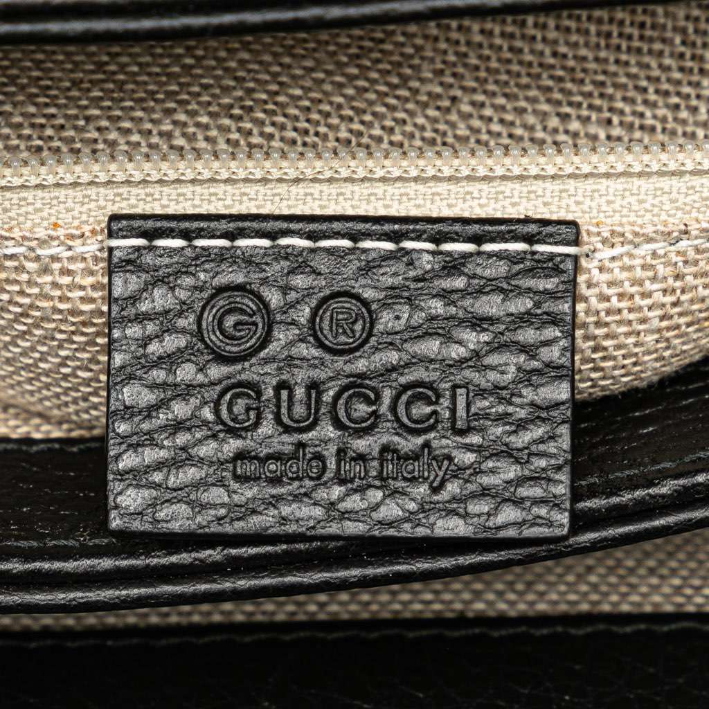 Gucci Small Dollar Calf Interlocking G Satchel Black Leather Very good - Box View