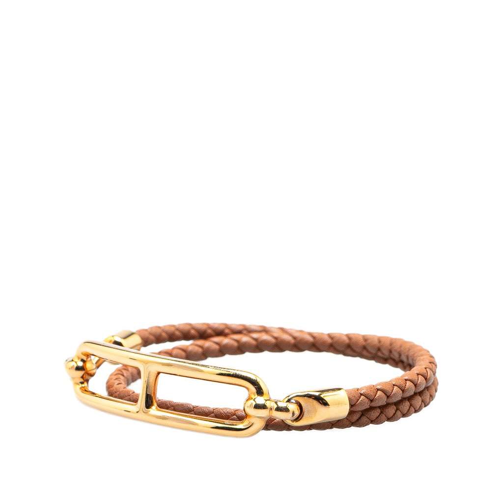 Hermès Swift Roulis Double Tour Bracelet Brown Leather Good condition - Back View