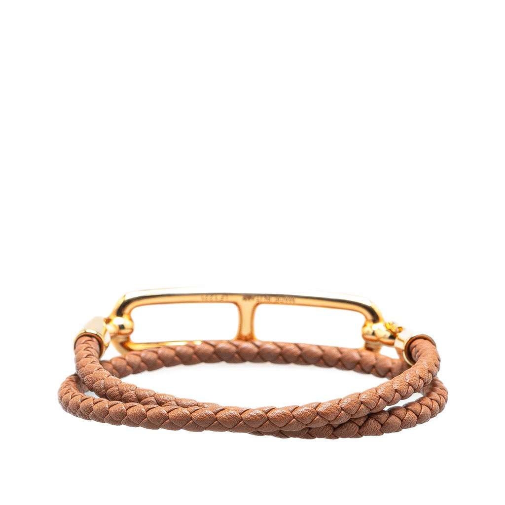 Hermès Swift Roulis Double Tour Bracelet Brown Leather Good condition - Inside View